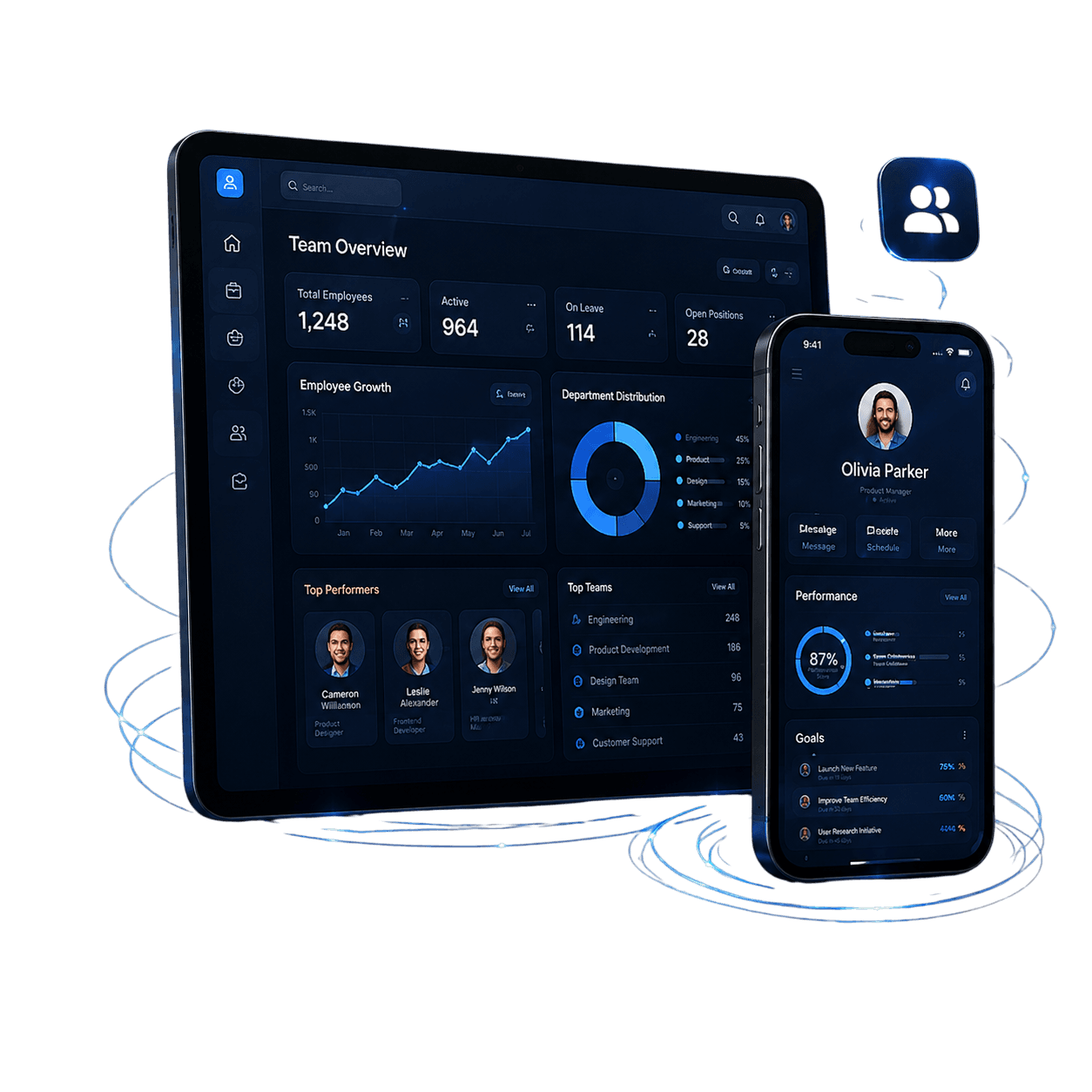 Интерфейс PEOPLEHUB